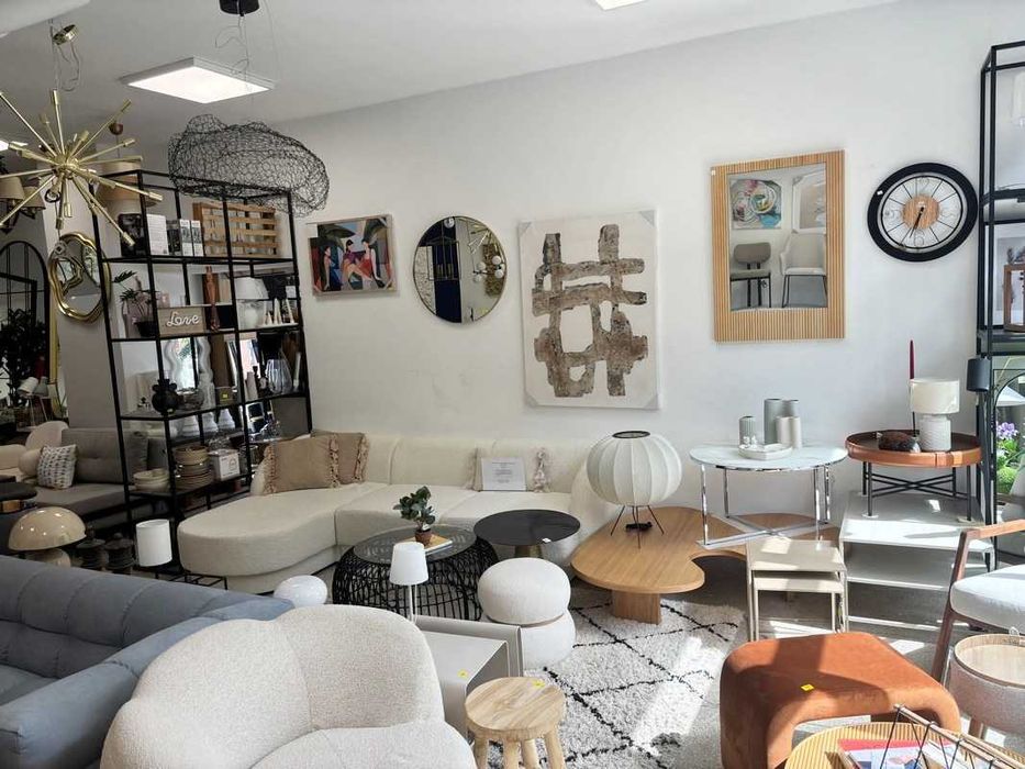 Sofa narożna 6-os. Miley Micadoni Welur jasny beż prawa 255x248x70cm