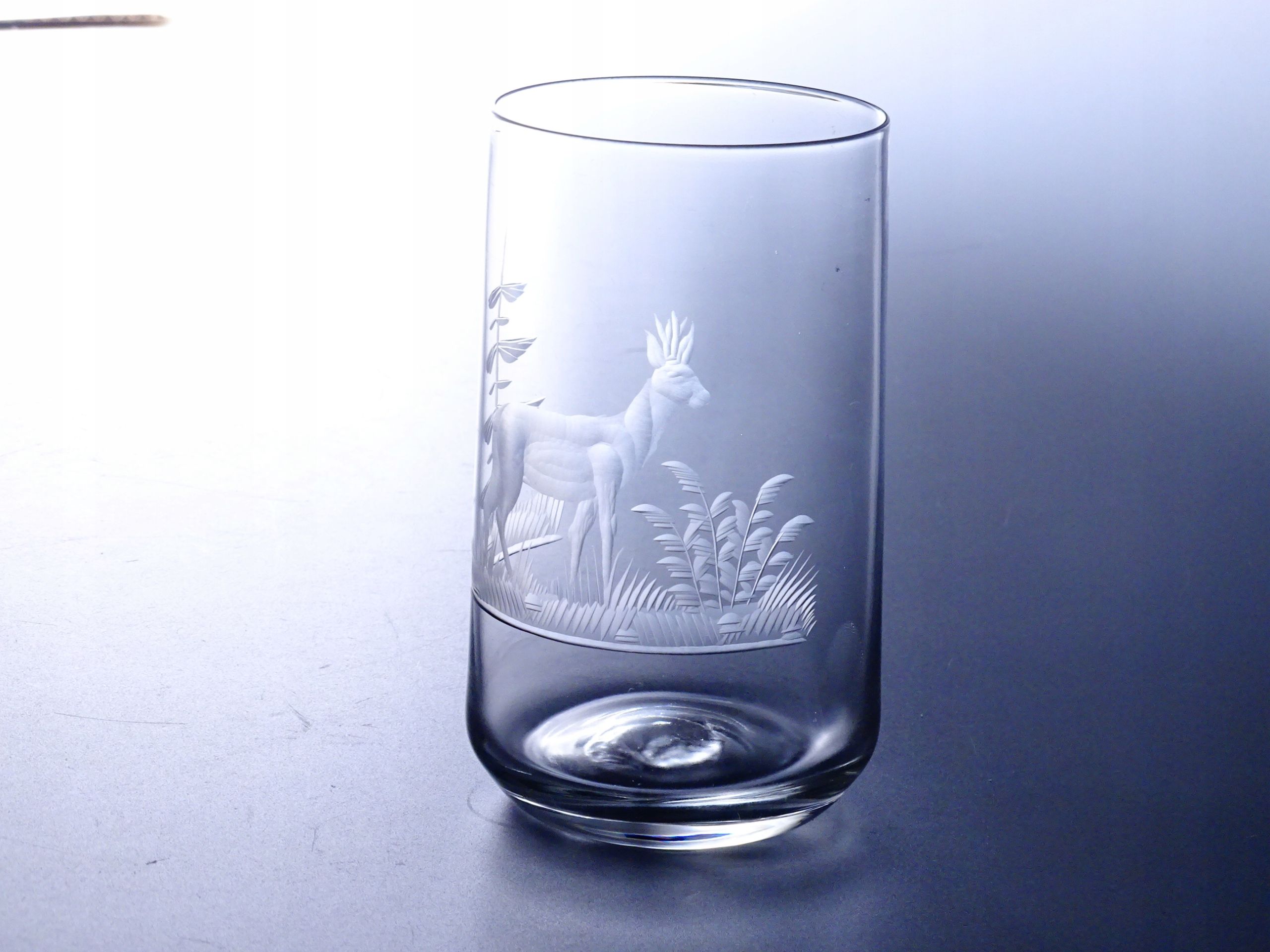 kryształowa szklanka koziołek sarna myślistwo