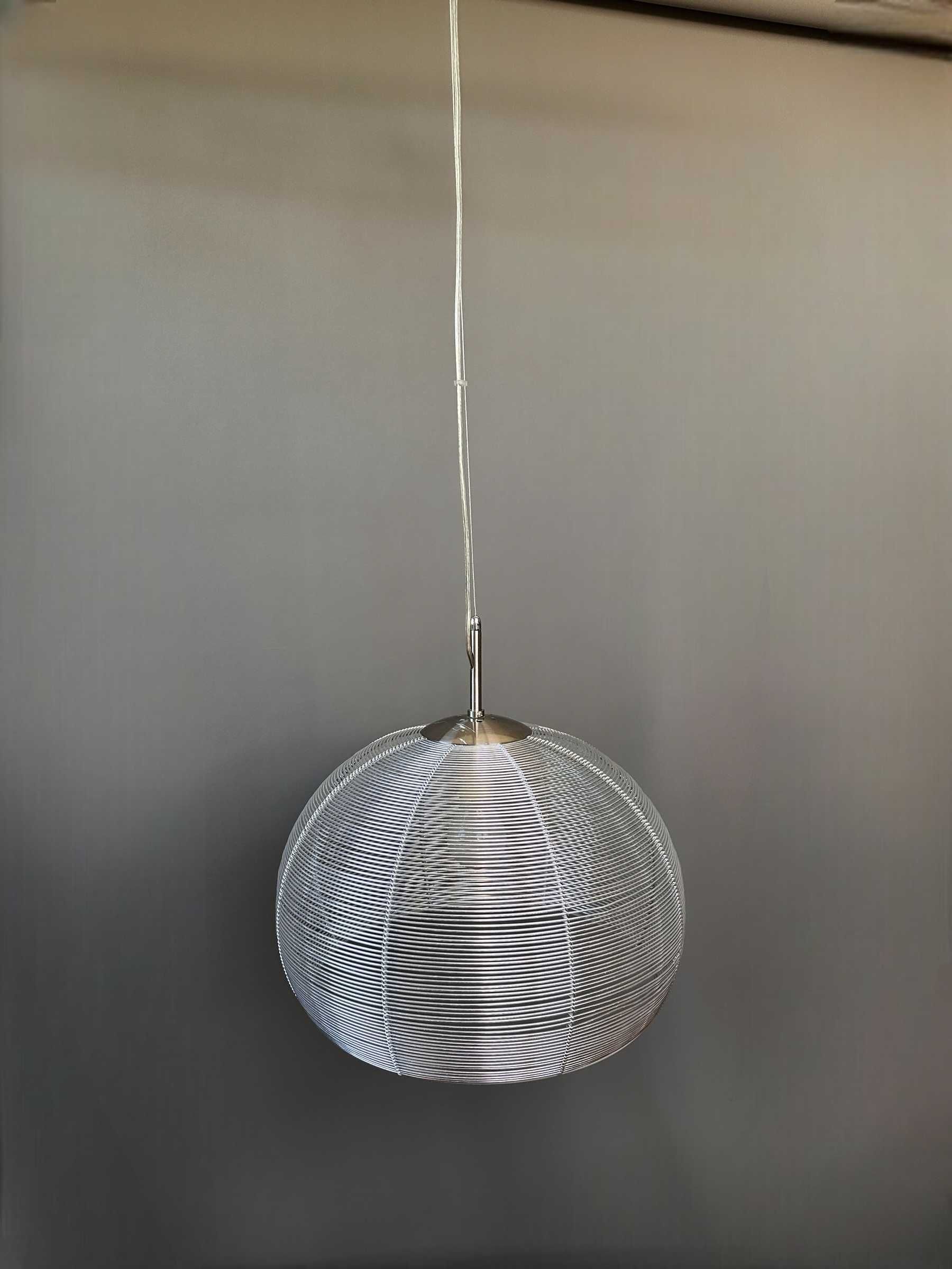 Lampa wisząca Vintage w stylu Space Age, metalowa, sprężyna Loft