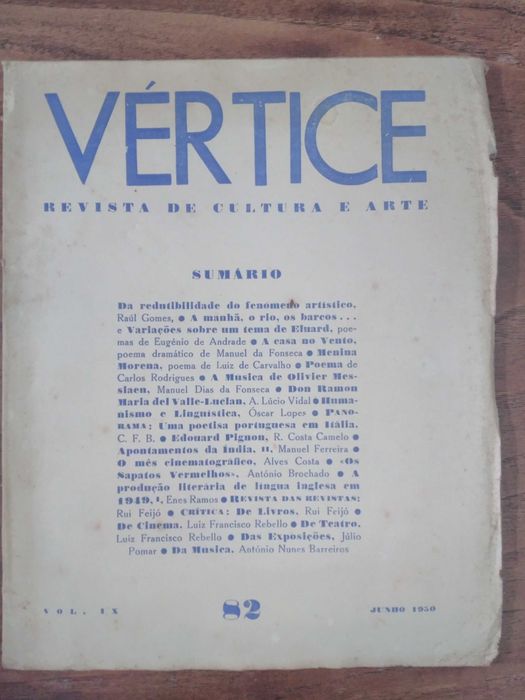 Vértice | Colóquio de Letras - anos 40-50 - desde 7€