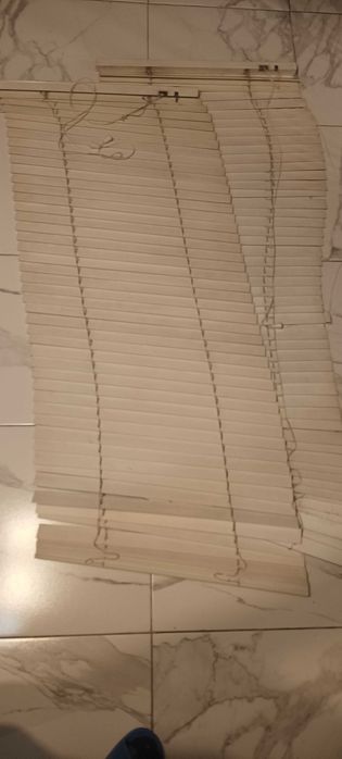 Rolety drewniane białe 150x 60