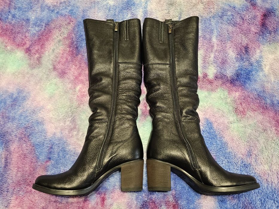 Зимові шкіряні сапожки на овчині, розмір 37, жіночі чоботи, ботінки