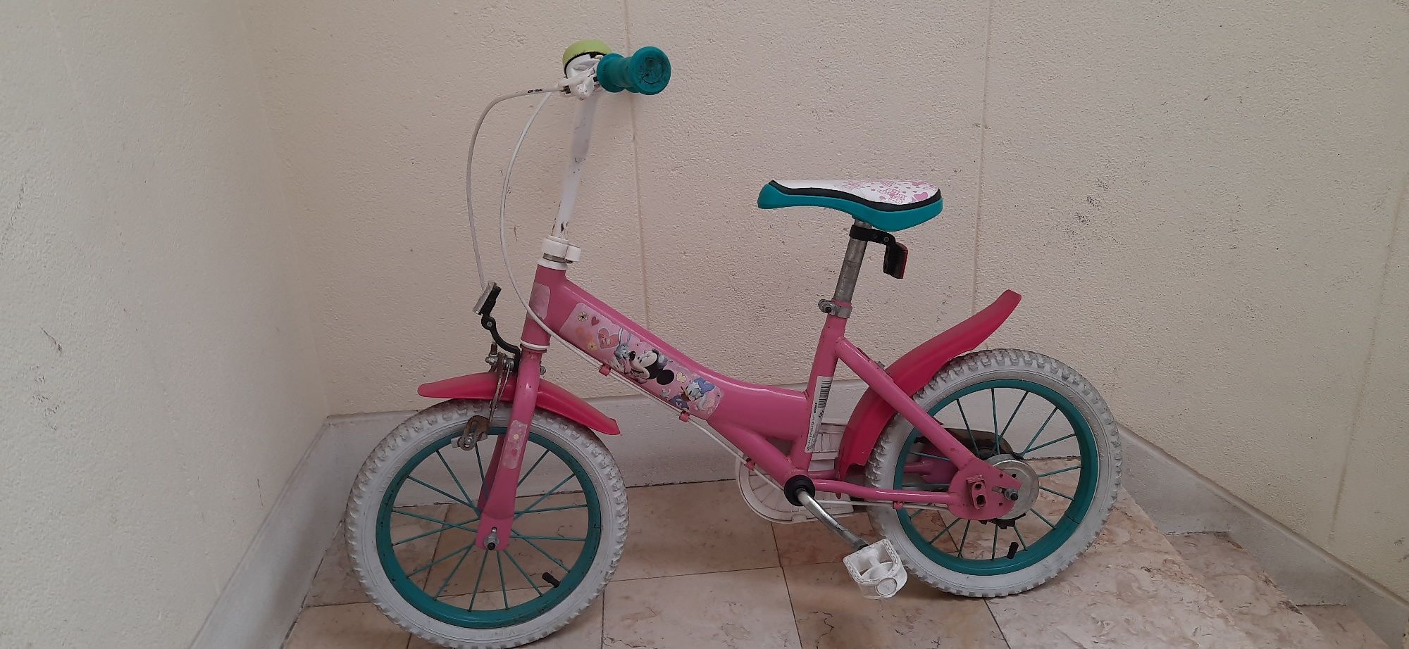 Bicicleta  Minnie de criança dos 4-6 anos roda 14"