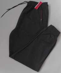 Spodnie męskie dresowe szare ze ściągaczami LINTEBOB Y-47258-TLK 4XL