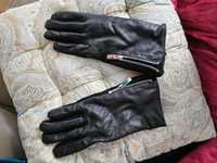 Rękawiczki czarne damskie z suwakiem
