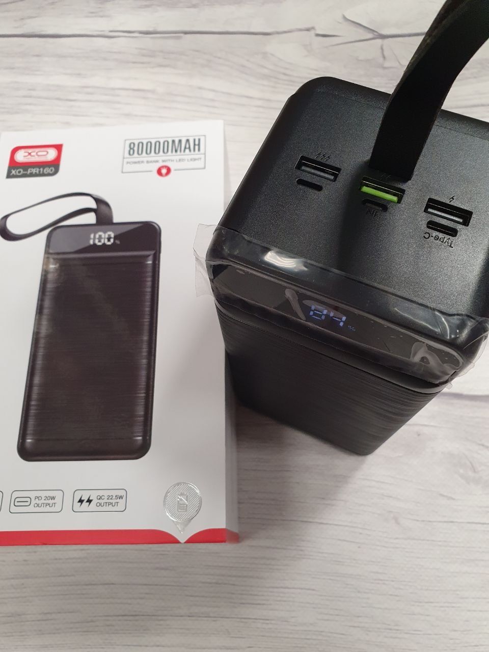 Power bank powerbank Повербанк XO PR-160 80000mAh QC 22.5W PD 20W