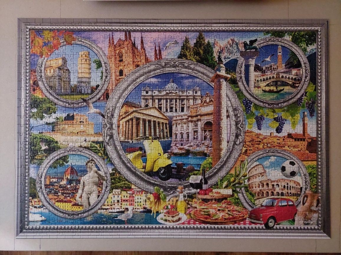 Puzzle 1000 elementów Włoskie wakacje Trefl kompletne