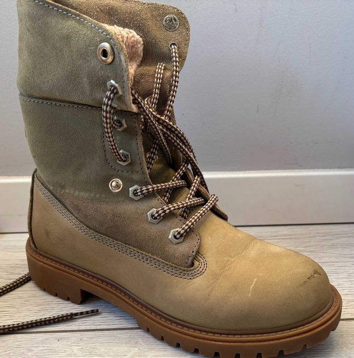 Damskie buty skórzane ocieplane trapery Darkwood rozmiar 39