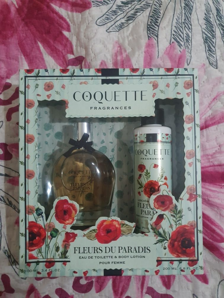 Perfume e creme de corpo (Pierre Cardin e Coquette Frangrances)