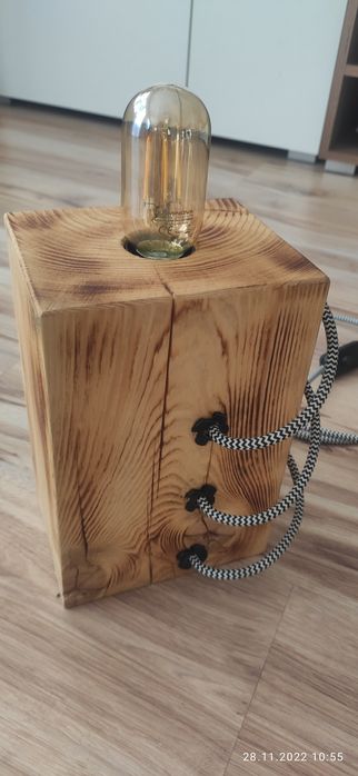 lampka drewniana led jodlowa