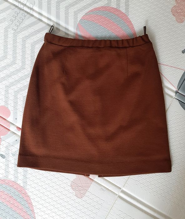 Теплий вінтажний жіночий костюм - жакет і спідниця (розмір М)