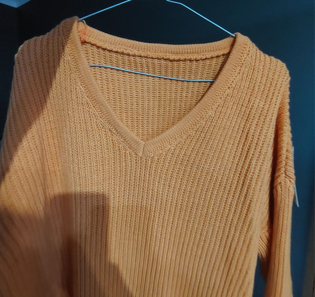 Sweter oversize pomarańcz