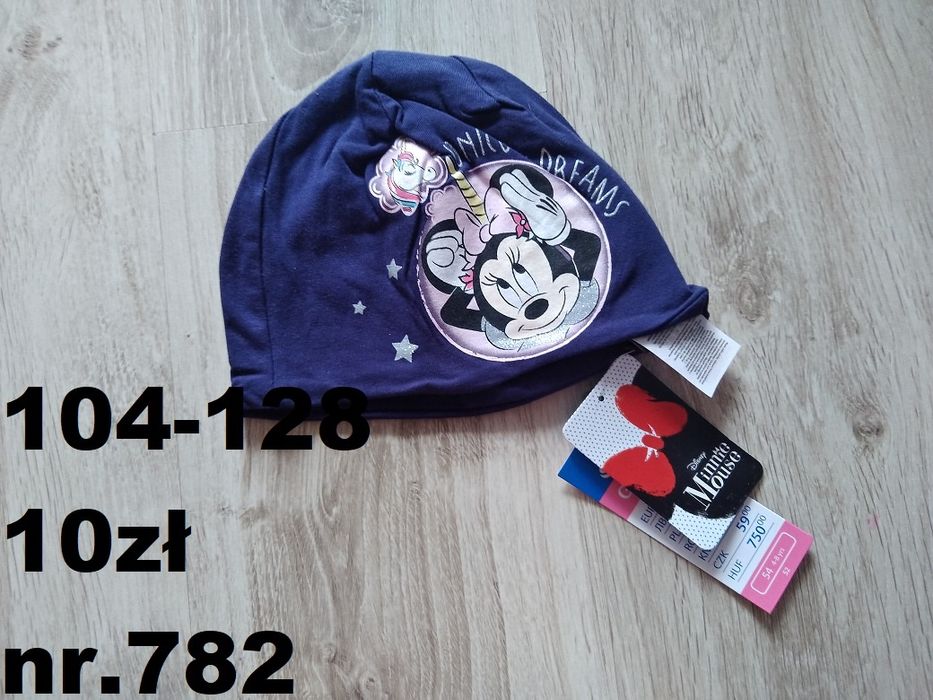 Czapka myszka minnie 104-128 nowa