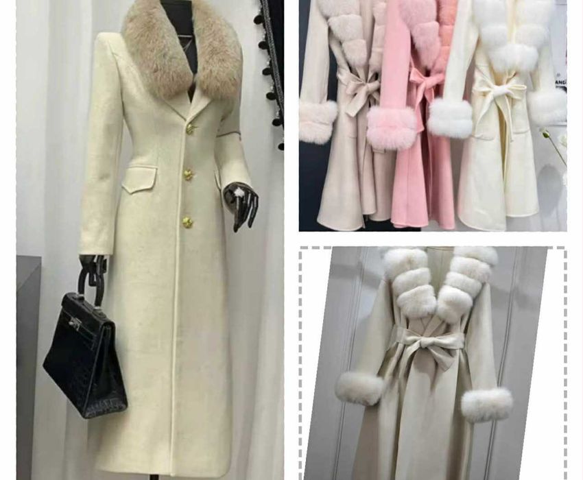 Płaszcz wełniany lis