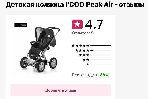 Универсальная коляска Icoo Peak Air 2в1