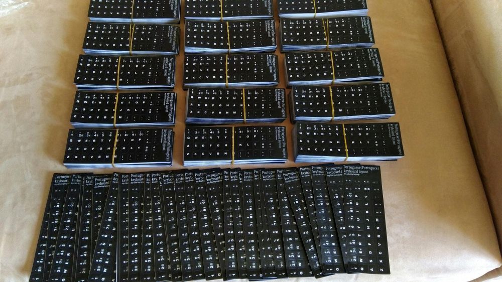 Layout Teclado português autocolante PT sticks - letras adesivo preto