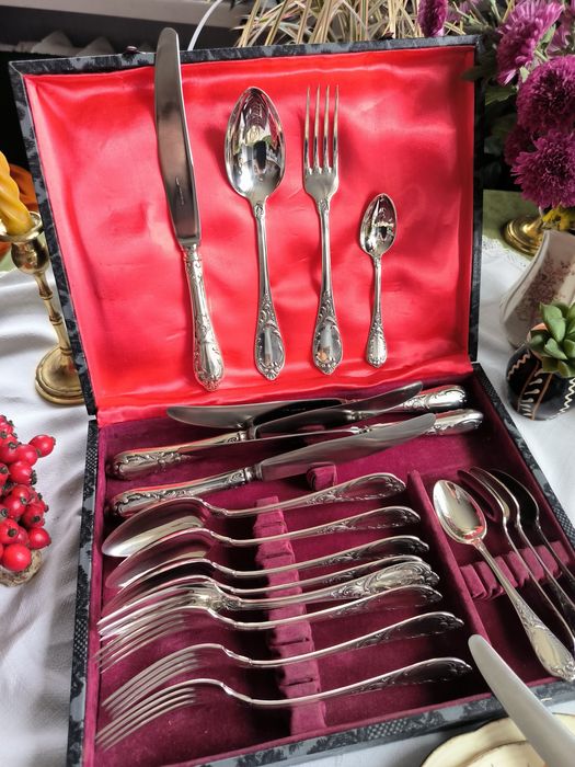 Посріблений набір 6 персон 24 прибори  мнц Royal ЗіШ Вільнянськ