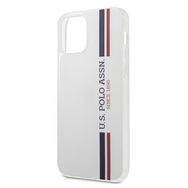 Etui U.S. Polo Tricolor dla iPhone 12 Pro Max - Biało-Trójkolorowe