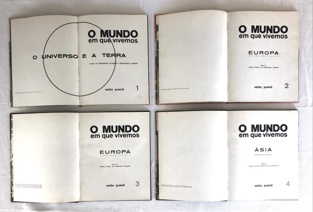 Colecção completa - O Mundo em que vivemos, 8 volumes, verbo juvenil