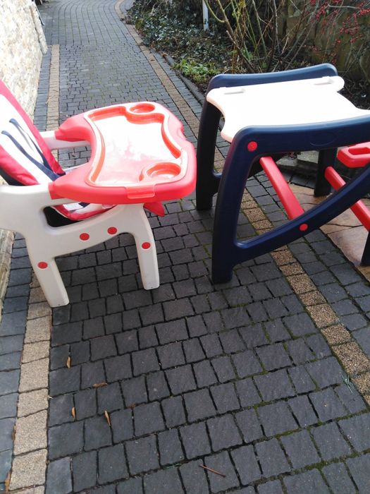Nowe krzesełko do karmienia dziecka 2 czesciowe + Gratis  duży miś