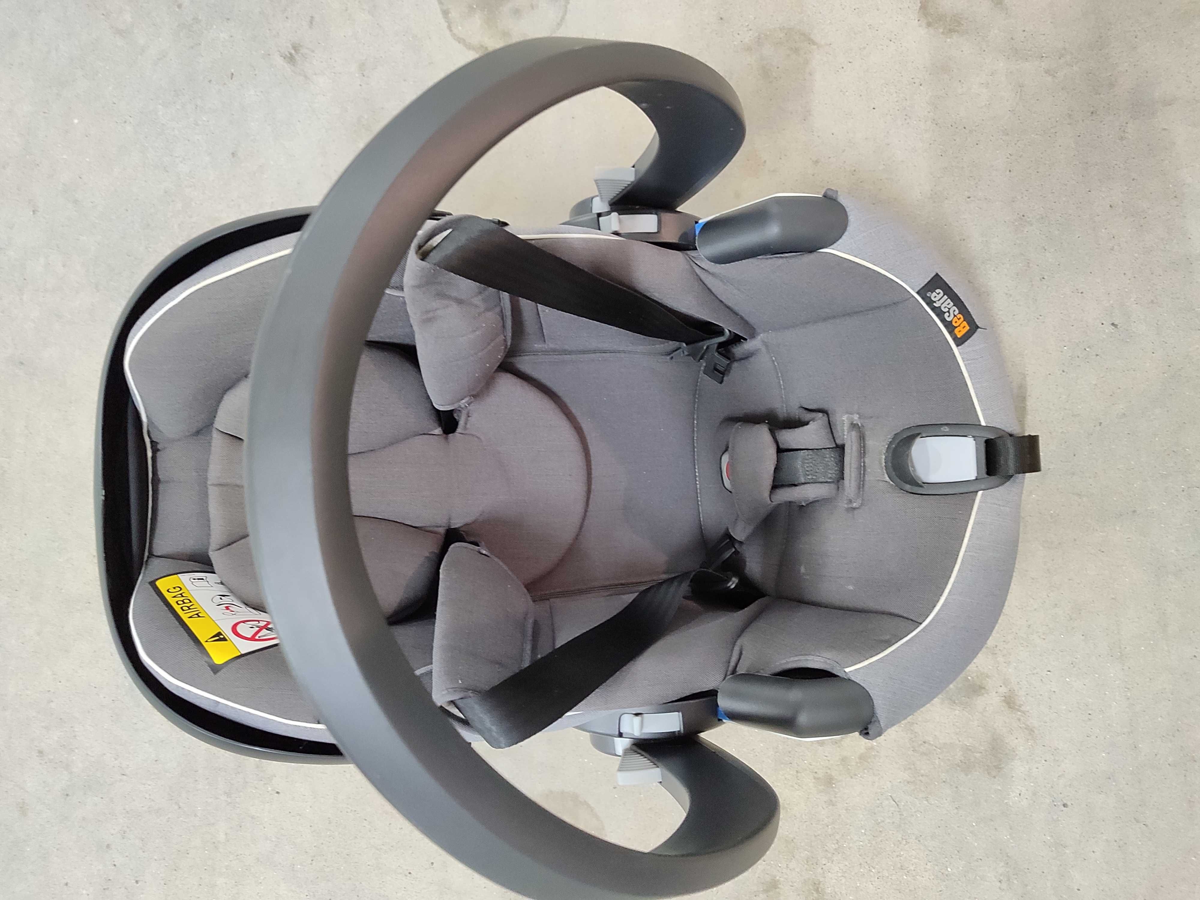 Vendo conjunto BeSafe Ovo+isofix+cadeira auto modular Izi X1 isize