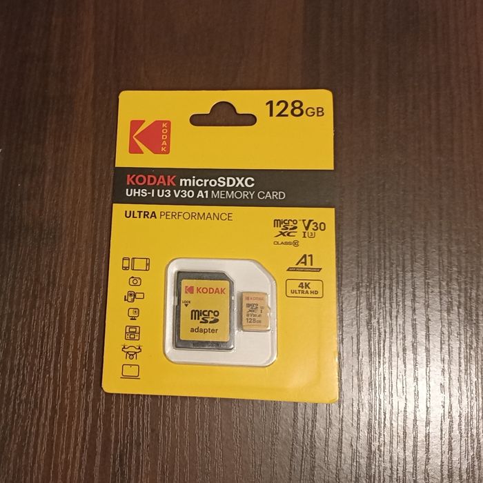 Kodak 128Gb microSDXC UHS-I U3 карта пам'яті мікро сд USB Flash 128 ГБ