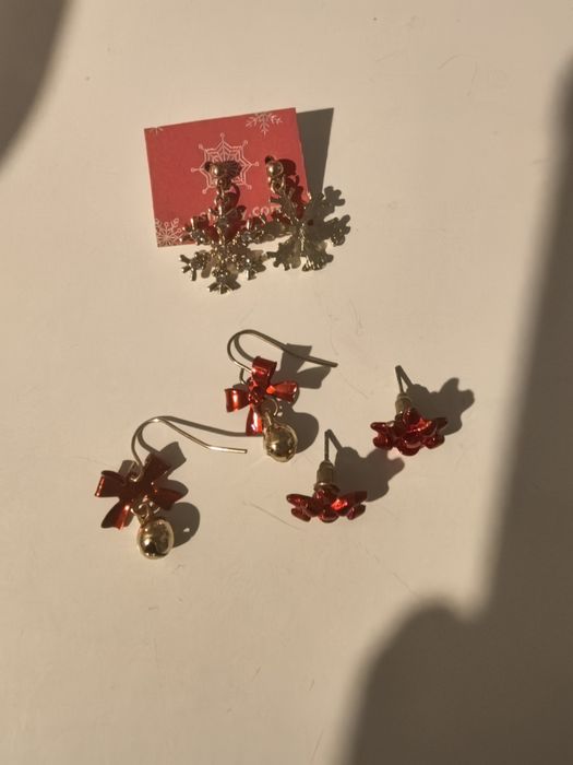 Kolczyki świąteczne 3 pary