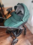 Bebetto Holland 2w 1 plus adaptery maxi Cosi  butelkowa zieleń