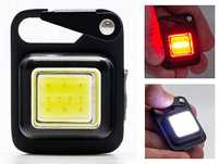 Mini Latarka Aku. Led Z Karabińczykiem Na Usb 47lm