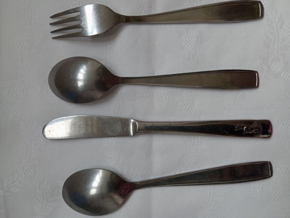 Conjunto de talheres de criança  em Inox extra