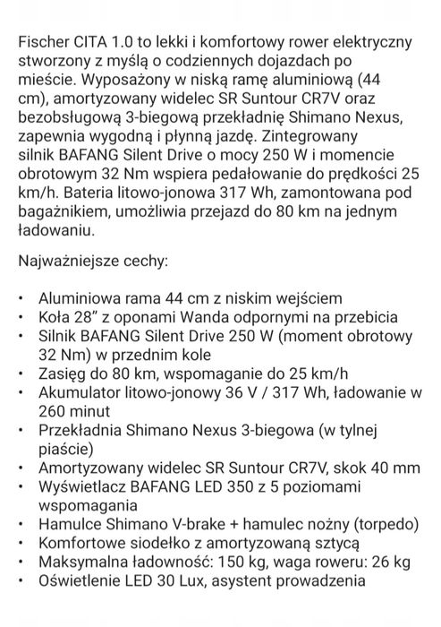Rower elektryczny 28 "