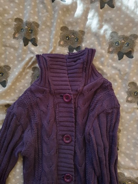 Sweter fioletowy dziewczęcy
