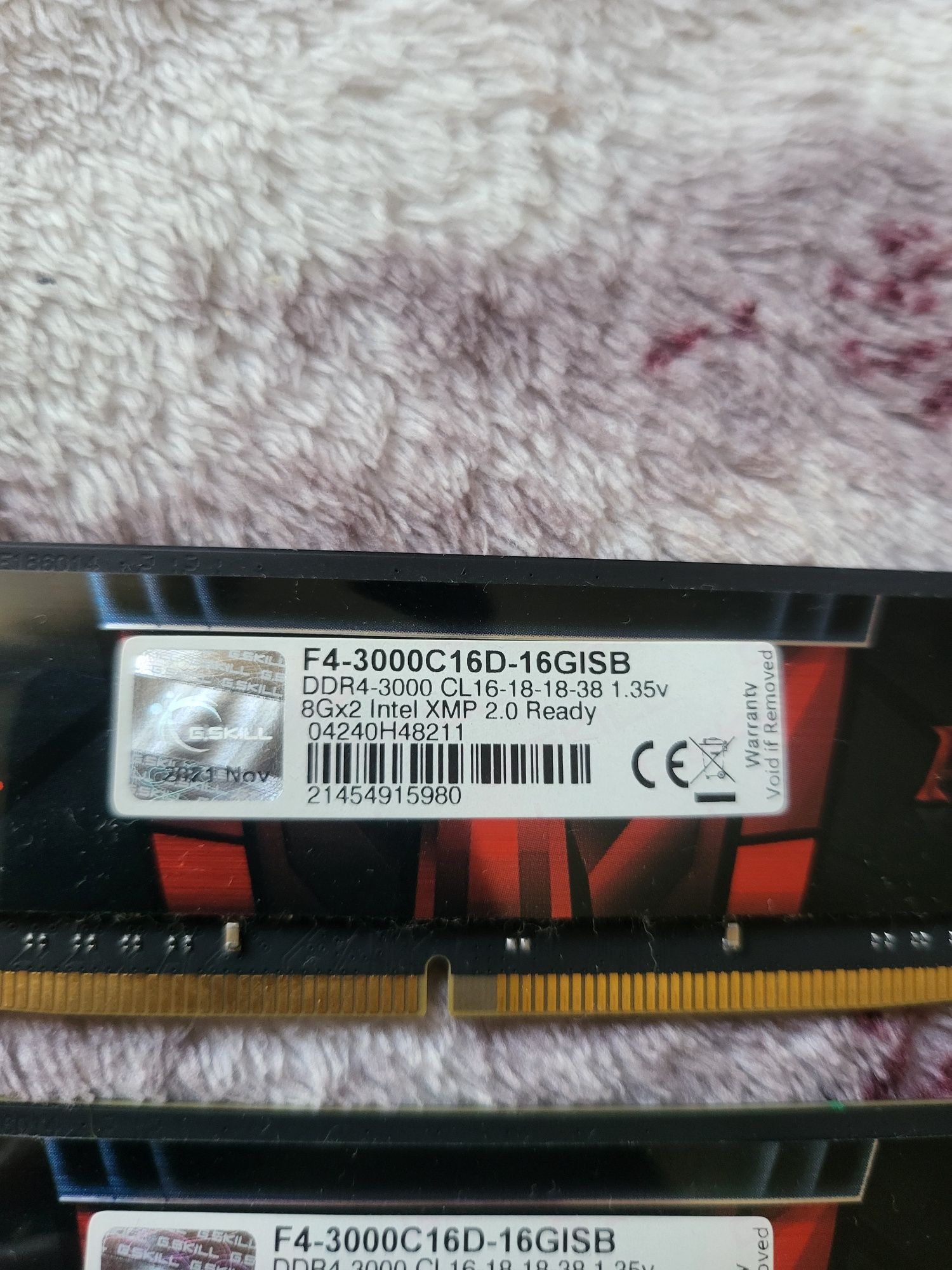 Оперативна пам'ять G Skill 16 GB (2x8GB) DDR4 3000 MHz