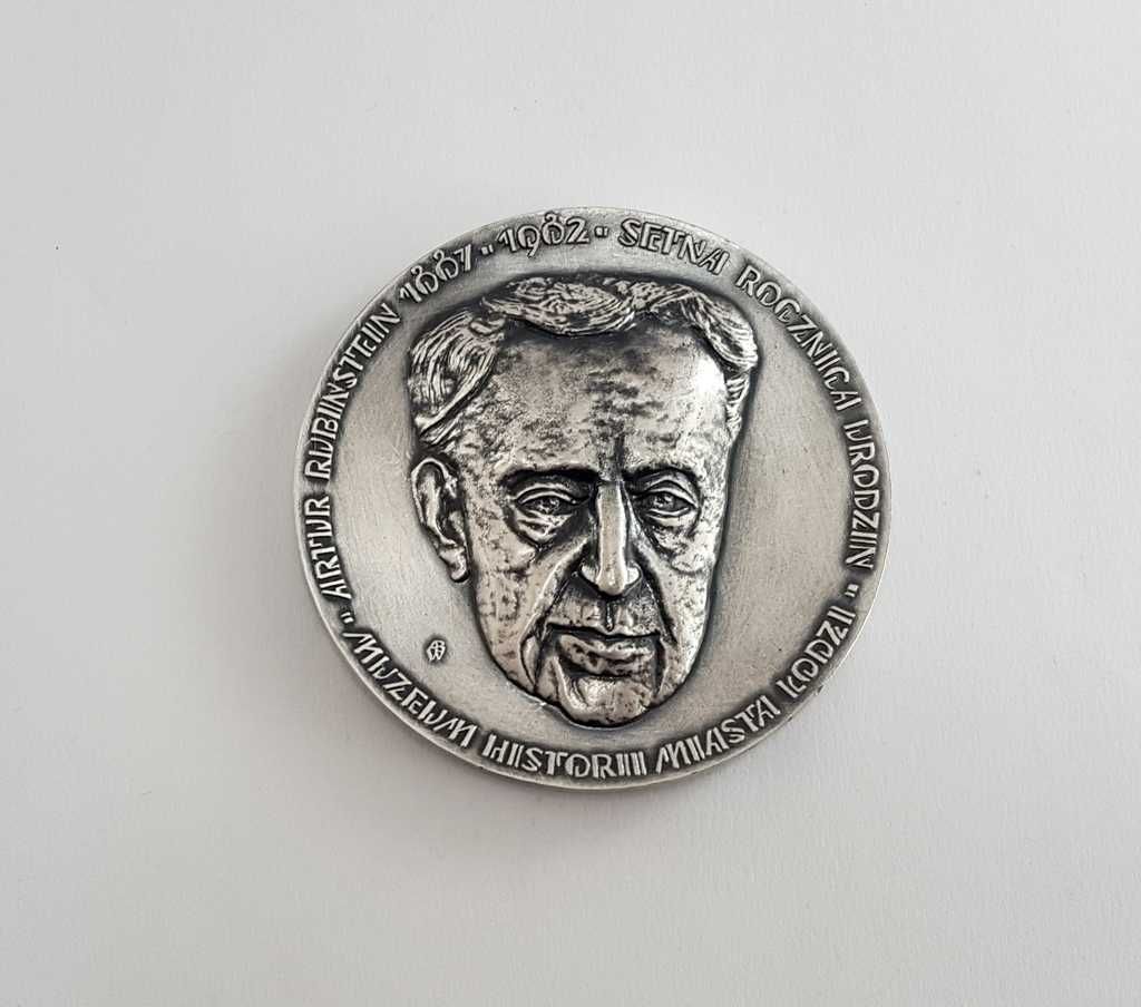 Medal pamiątkowy - 100 rocznica urodzin Artura Rubinsteina - Łódź 1987
