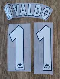 Nadruk nameset Rivaldo na koszulkę FC Barcelona 1997/1998