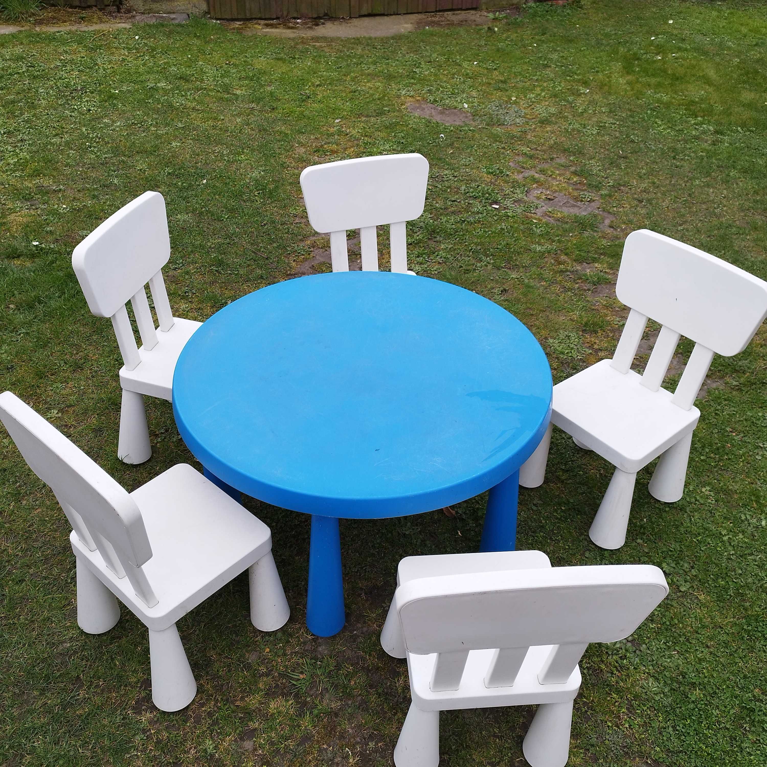 Mammut ikea stolik + 5 krzesełek