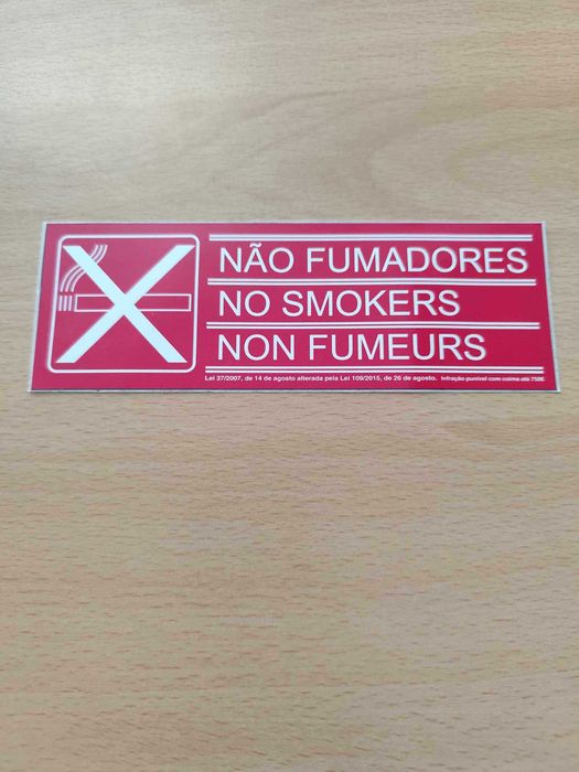 Vinil autocolante Não Fumadores