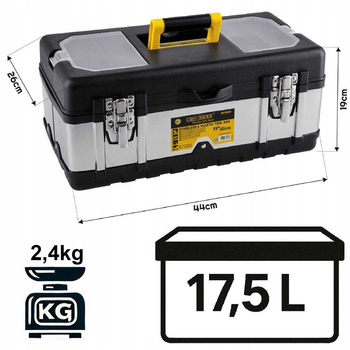 Skrzynka Narzędziowa Skrzynka akcesoria Stalowa 3 Warstwowa Z Zamkami