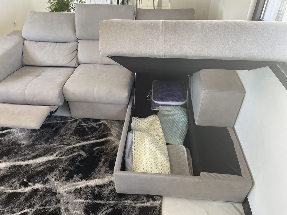 Sofá como novo 3 lugares chaise longue