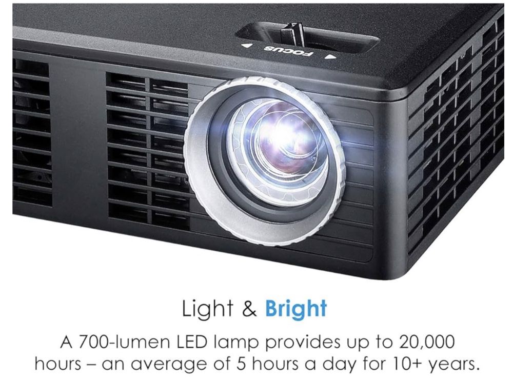 Optoma ML750 WXGA Portable LED 750 Lumen Hdmi Projeector