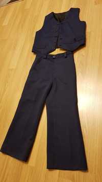 Kamizelka i spodnie chłopięce eleganckie rozmiar ok.116-122