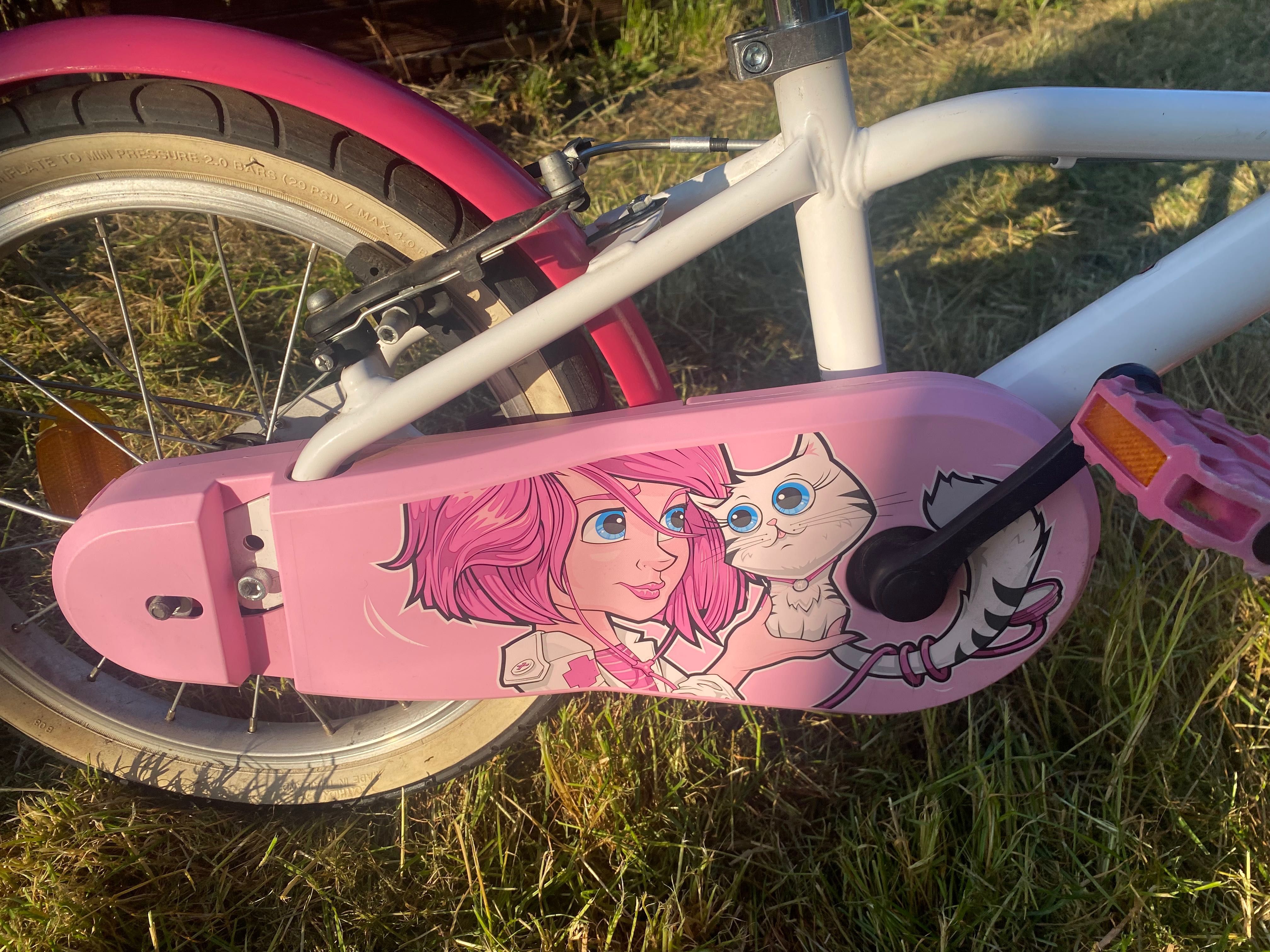 Rower Btwin 16 cali,Decathlon.Dodatkowo kółka boczne i kij.