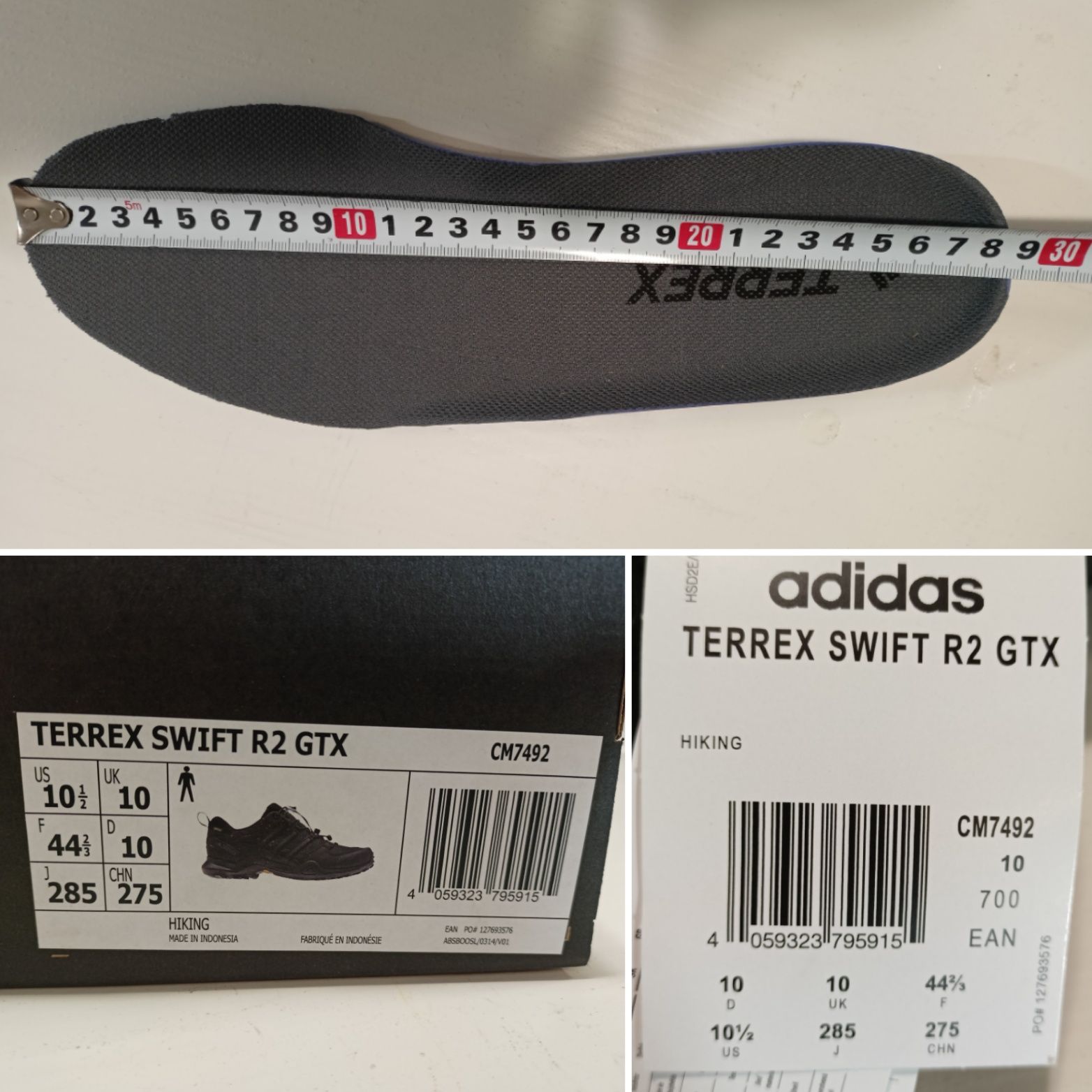 adidas Terrex Swift R2 GTX Gore-Tex кроссовки CM7492 44⅔

Розмір RU (н