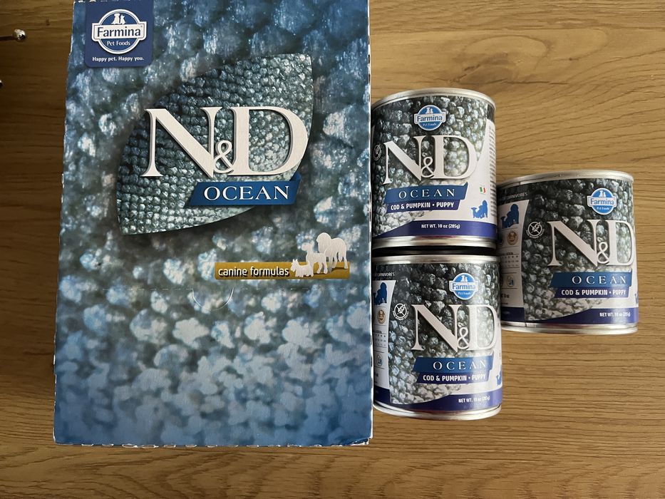 Farmina N&D Dog Ocean Cod & Pumpkin Puppy, mokra karma dorsz dynia 9op