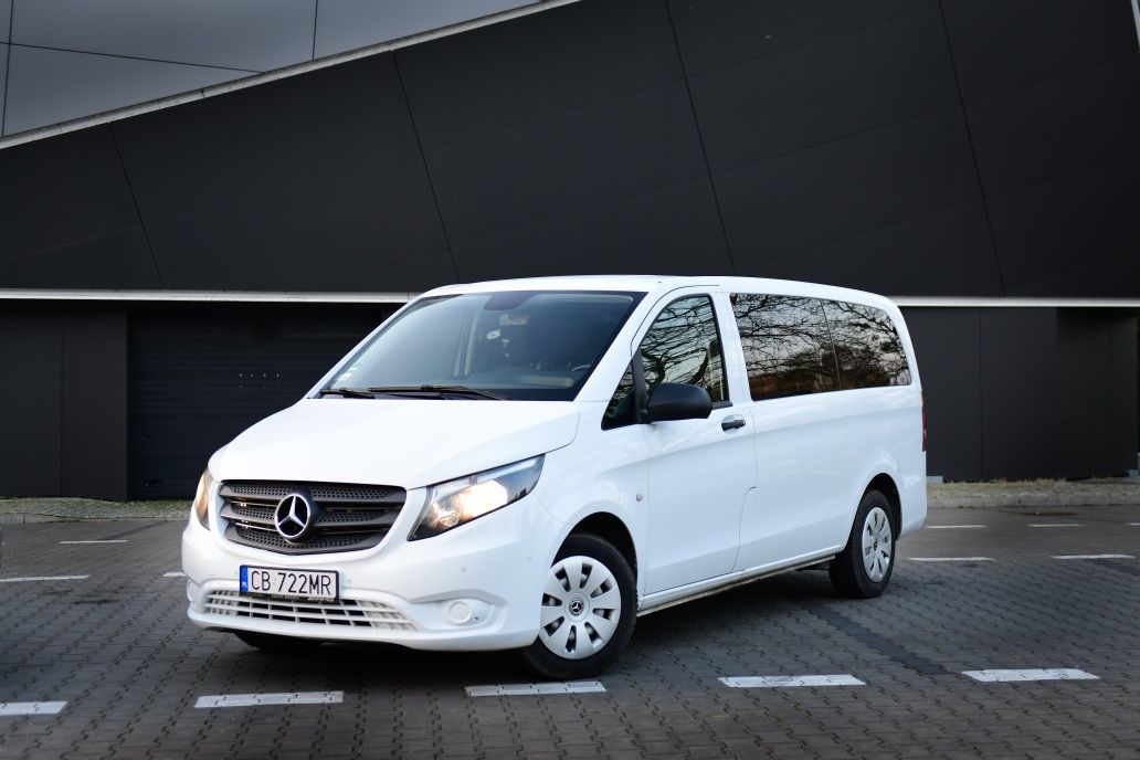 Przewóz osób wynajem busa  z kierowcą Mercedes Vito 8 miejsc