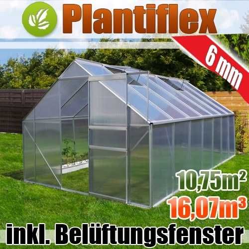 plantiflex szklarnia aluminiowa 250x430+fundament gruby poliwęglan 6mm