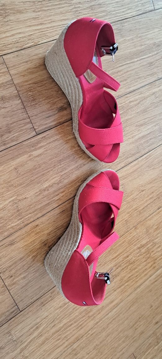 Sandały espadryle koturny Tommy Hilfiger stan idealny rozm.40