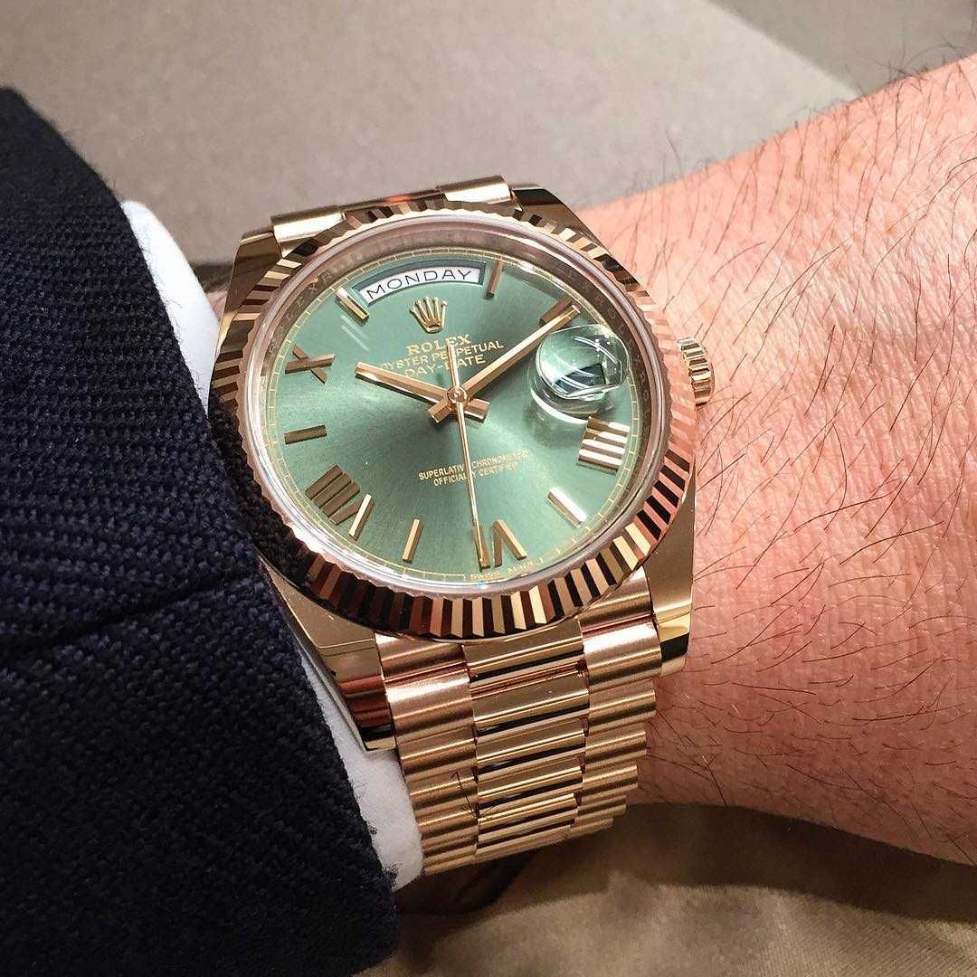 Rolex Day-Date 40mm зелений циферблат