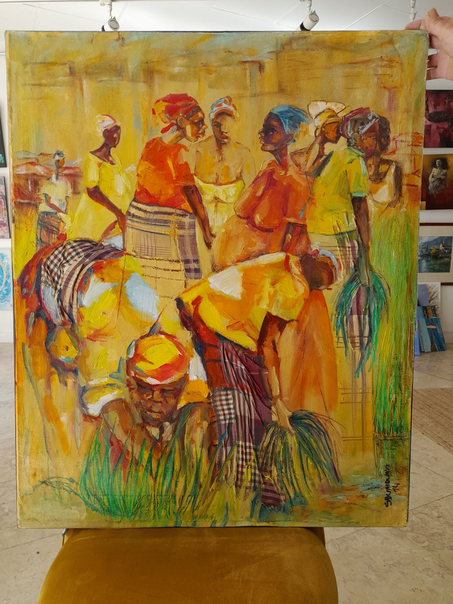 ARTE original Quadro pintura acrílico Silva Dunduro