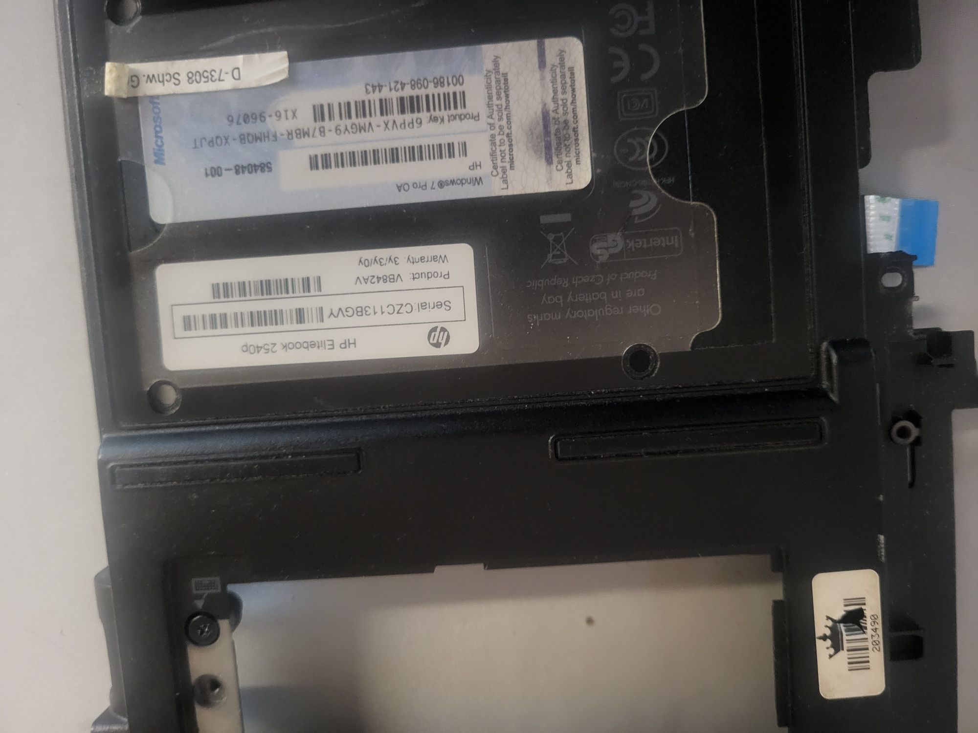 Sprzedam dolną obudowę do laptopa HP ELiteBook 2540p
